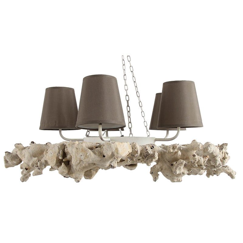 A&B Home Bundle of 10 32" x 12" 5-Light Gray Chandelier With Cone-Shaped Shade