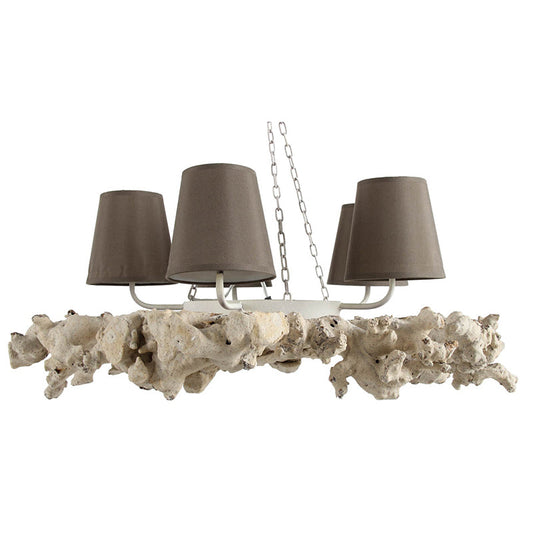 A&B Home Bundle of 10 32" x 12" 5-Light Gray Chandelier With Cone-Shaped Shade