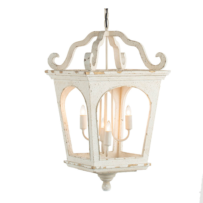 A&B Home Bundle of 10 Bellamy 16" x 29" 4-Light White Streetlight Chandelier