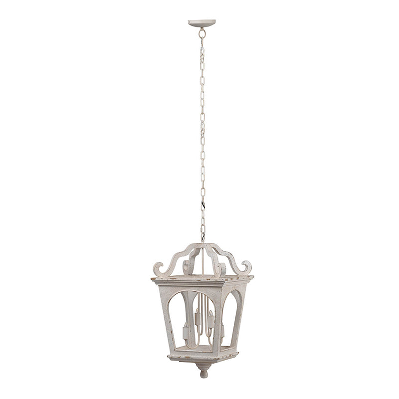 A&B Home Bundle of 10 Bellamy 16" x 29" 4-Light White Streetlight Chandelier