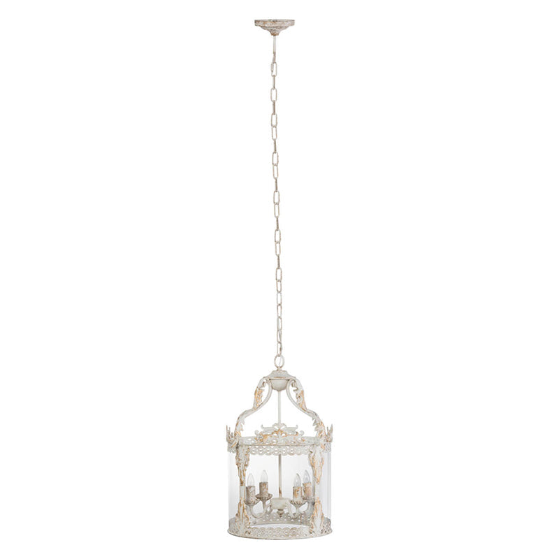 A&B Home Bundle of 10 Imre 14" x 23" 4-Light Antique White Vintage Style Pendant Lighting