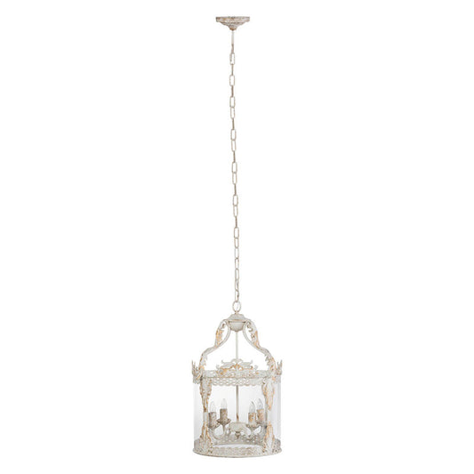 A&B Home Bundle of 10 Imre 14" x 23" 4-Light Antique White Vintage Style Pendant Lighting