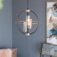 A&B Home Bundle of 10 Winston 20" x 22" 3-Light Black Orb Frame Chandelier With Gold Accent