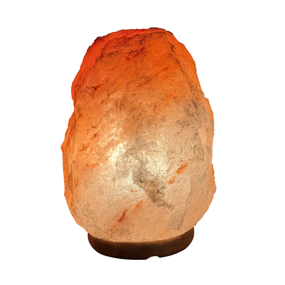 A&B Home Bundle of 115 6" x 9" Pink Himalayan Salt and Wooden Base Table Lamp