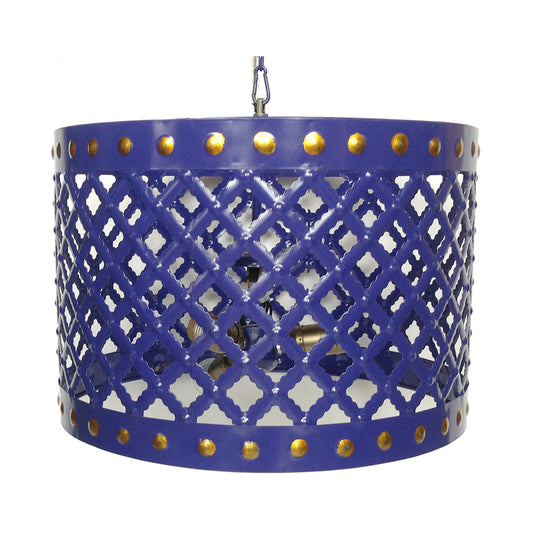 A&B Home Bundle of 12 16" x 11" 4-Light Round Blue Metal Chandelier