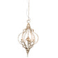 A&B Home Bundle of 12 Donalt 17" x 31" 3-Light Crowned Distressed Gold and White Chandelier