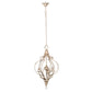 A&B Home Bundle of 12 Donalt 17" x 31" 3-Light Crowned Distressed Gold and White Chandelier