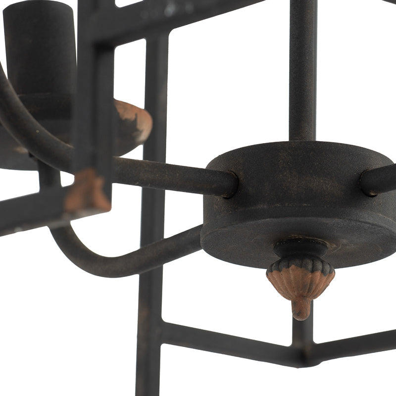 A&B Home Bundle of 12 Malin 17" x 29" Antique Black Chandelier