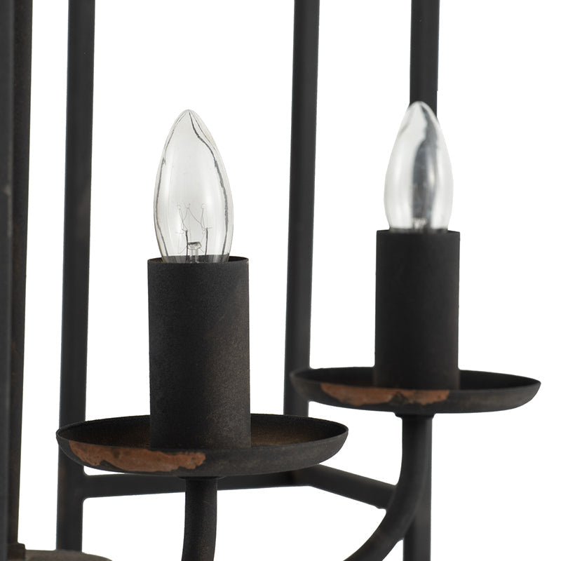 A&B Home Bundle of 12 Malin 17" x 29" Antique Black Chandelier