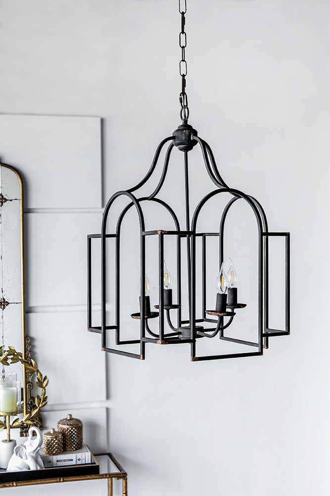 A&B Home Bundle of 12 Malin 17" x 29" Antique Black Chandelier