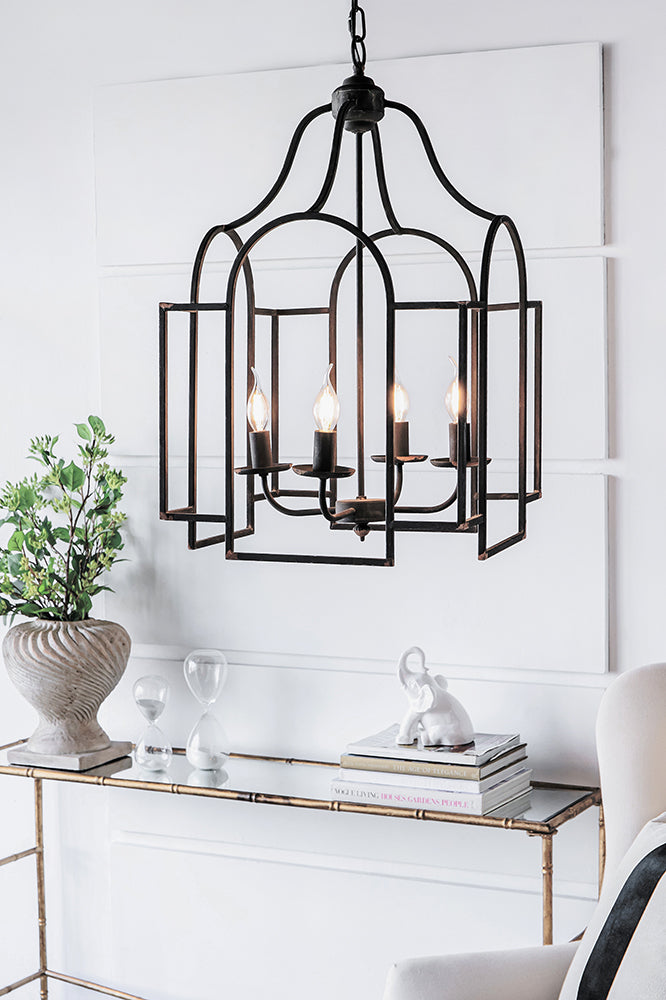 A&B Home Bundle of 12 Malin 17" x 29" Antique Black Chandelier