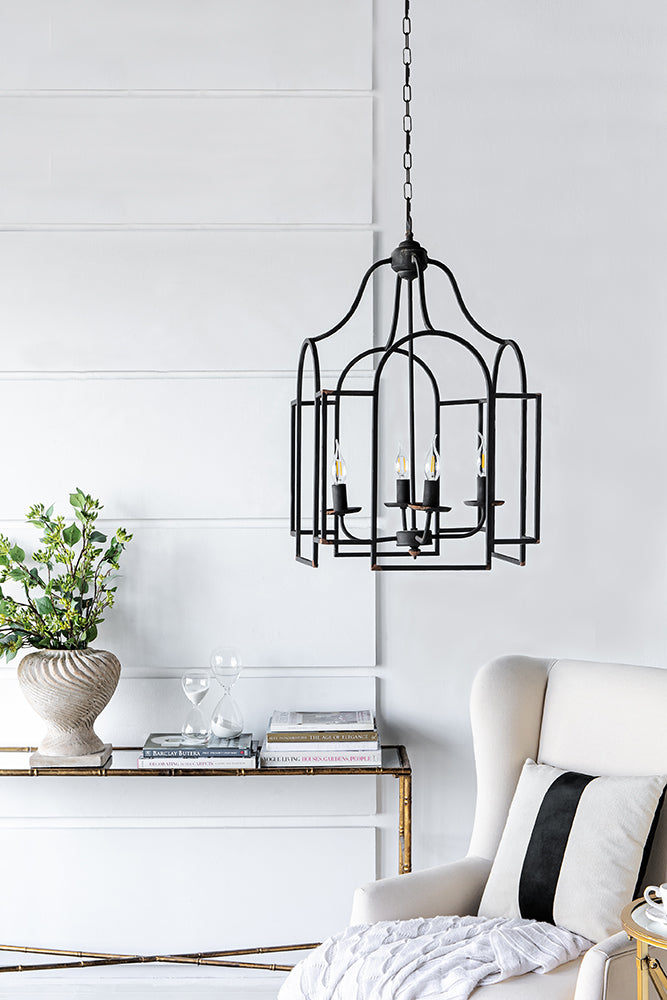 A&B Home Bundle of 12 Malin 17" x 29" Antique Black Chandelier