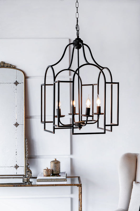 A&B Home Bundle of 12 Malin 17" x 29" Antique Black Chandelier