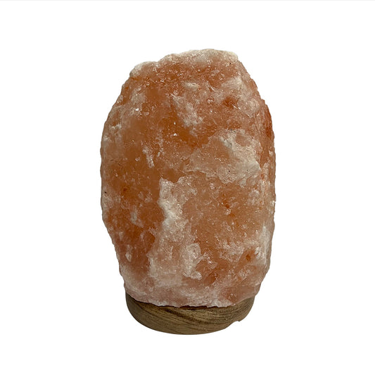 A&B Home Bundle of 130 5" x 8" Pink Himalayan Salt and Wooden Base Table Lamp