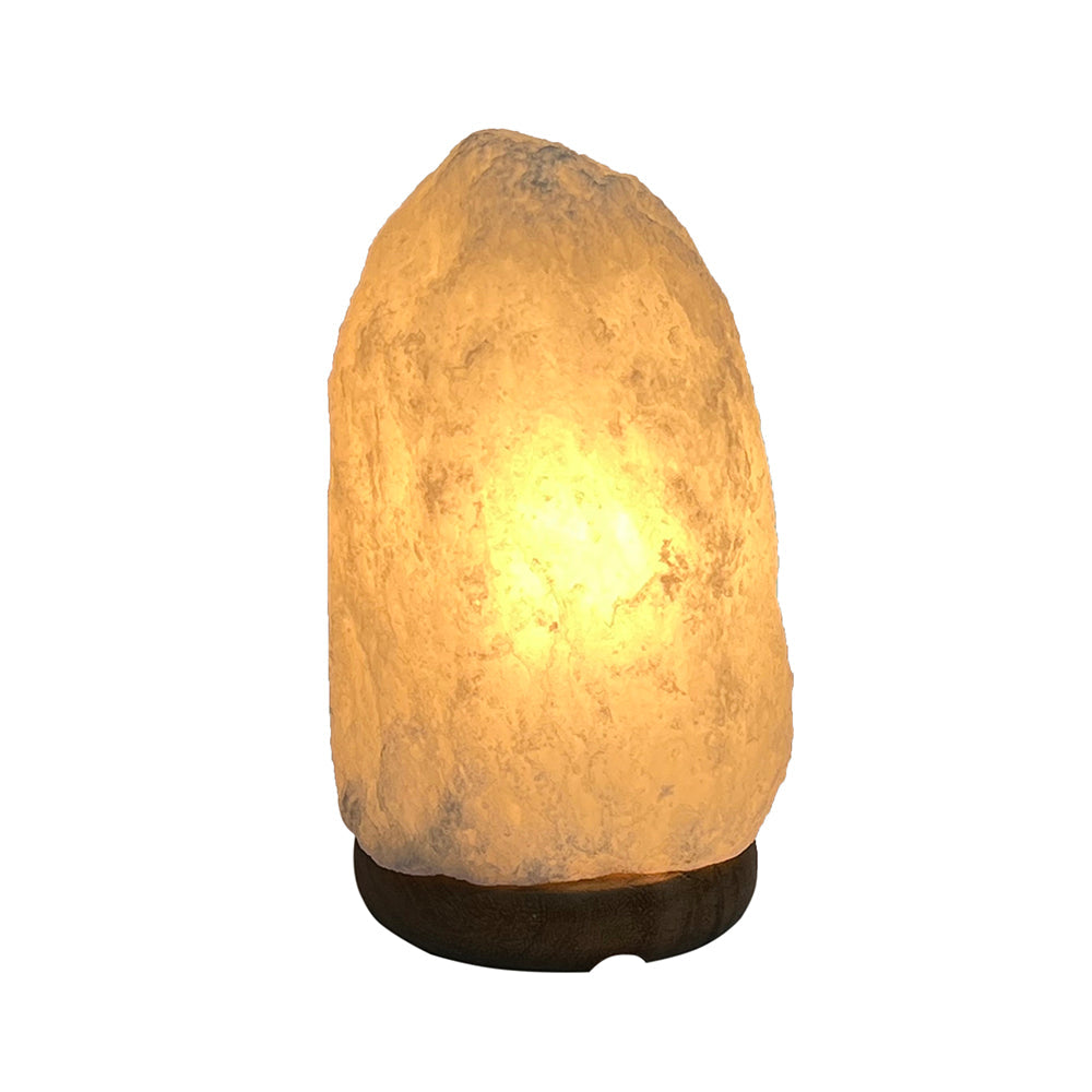 A&B Home Bundle of 149 5" x 8" White Himalayan Salt and Wooden Base Table Lamp