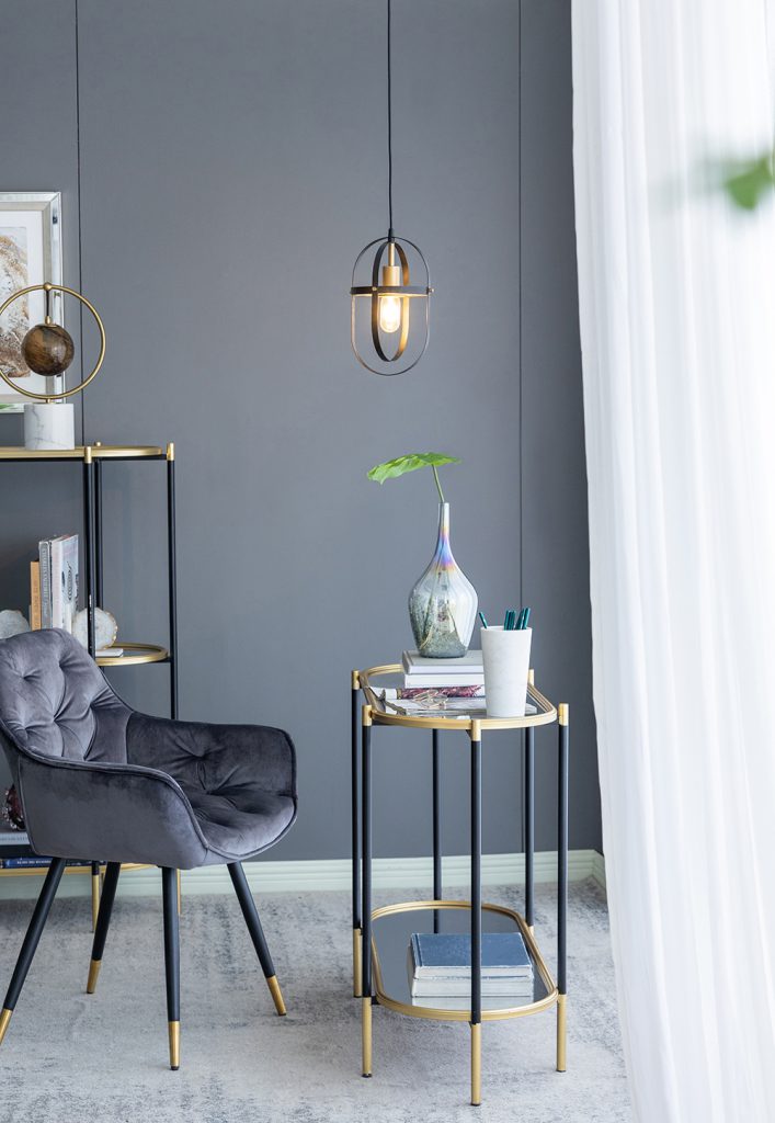 A&B Home Bundle of 16 Rosario 8" x 13" 1-Light Black Metal Frame With Gold Accent Pendant Lighting