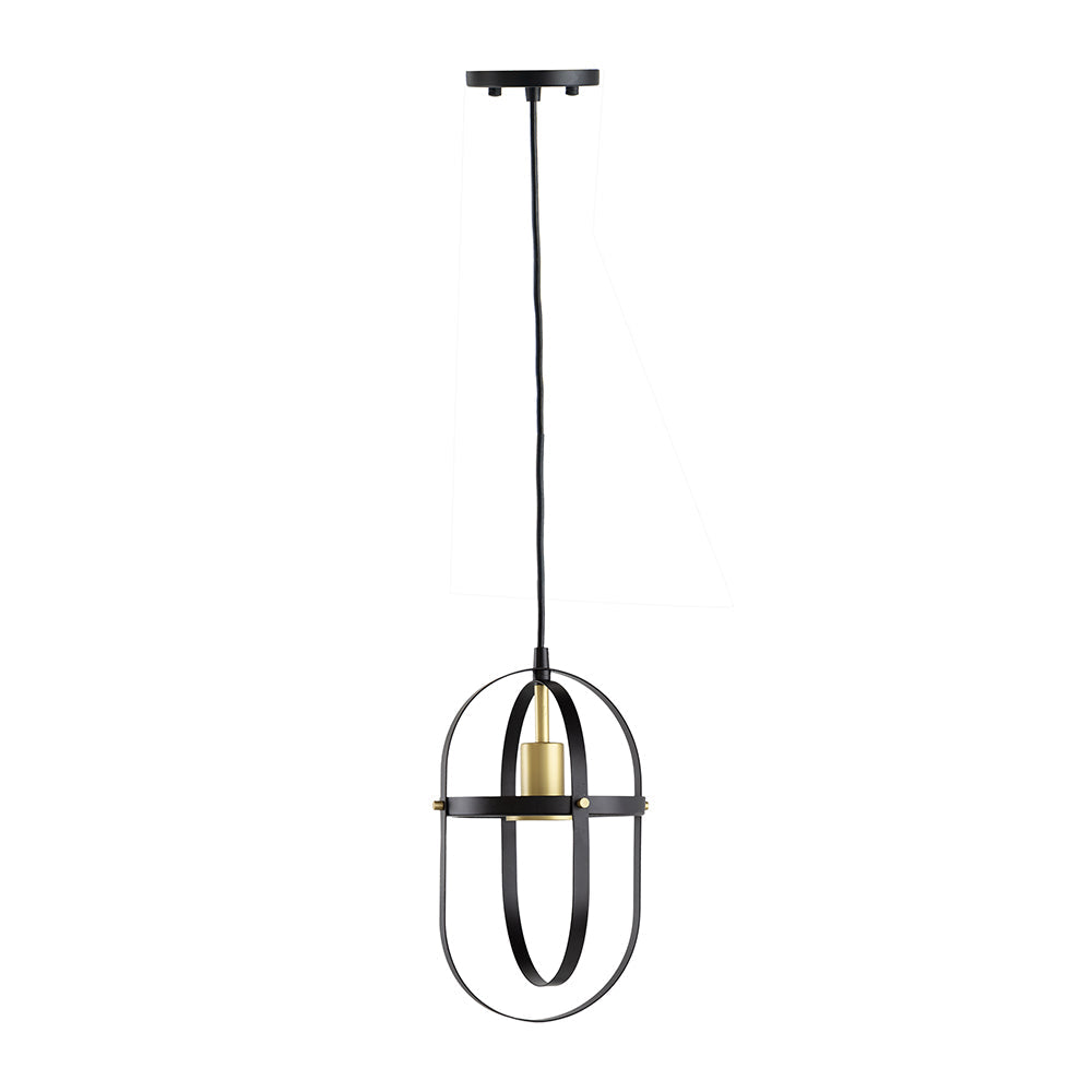 A&B Home Bundle of 16 Rosario 8" x 13" 1-Light Black Metal Frame With Gold Accent Pendant Lighting