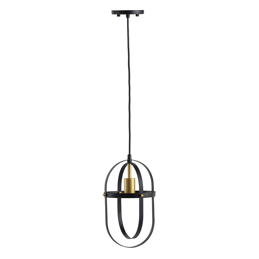 A&B Home Bundle of 16 Rosario 8" x 13" 1-Light Black Metal Frame With Gold Accent Pendant Lighting