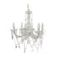 A&B Home Bundle of 18 19" x 20" White and Beads Chandelier
