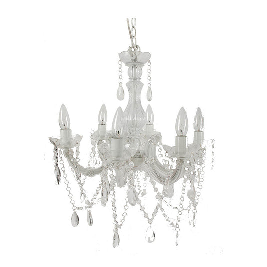 A&B Home Bundle of 18 19" x 20" White and Beads Chandelier