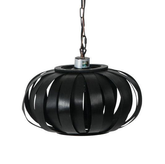 A&B Home Bundle of 19 14" x 8" 1-Light Round Silky Black Bamboo Chandelier