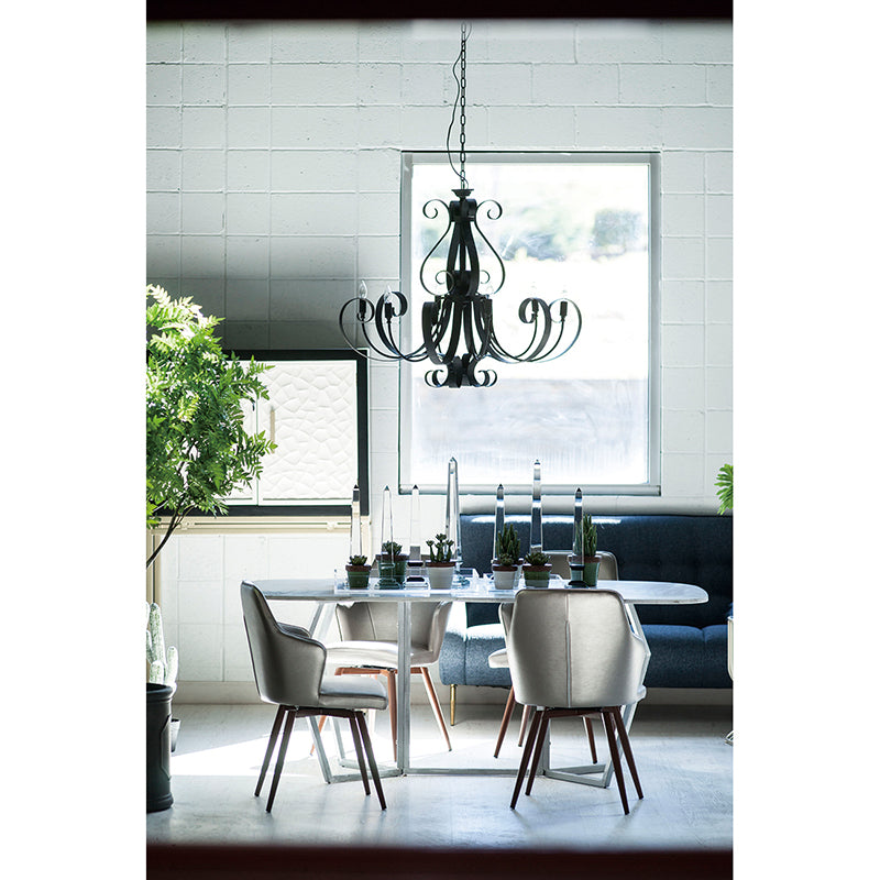 A&B Home Bundle of 2 39" x 33" Black Chandelier