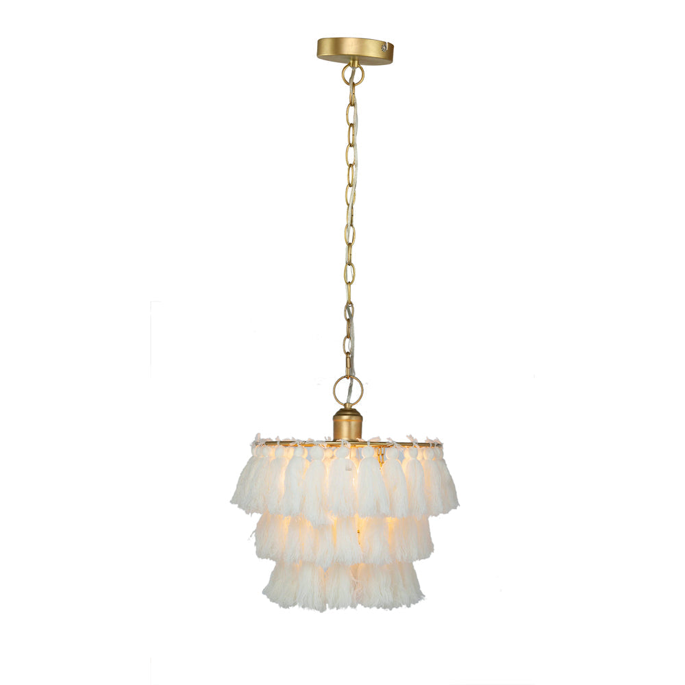 A&B Home Bundle of 20 14" x 19" Gold Iron and Cotton Thread Chandelier
