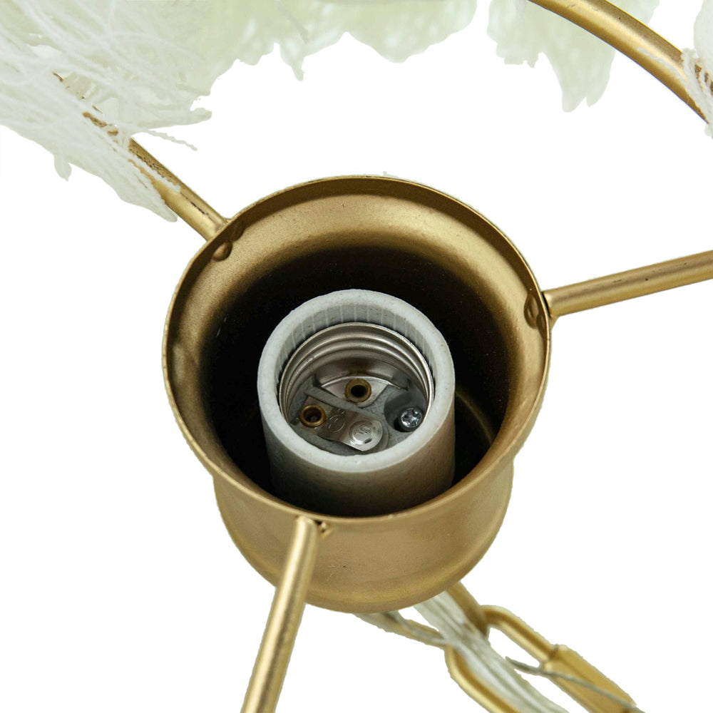 A&B Home Bundle of 20 14" x 19" Gold Iron and Cotton Thread Chandelier