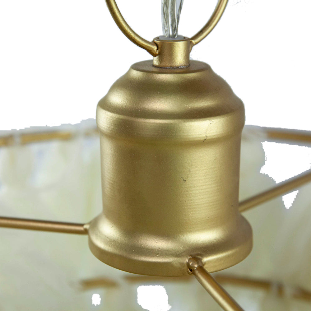 A&B Home Bundle of 20 14" x 19" Gold Iron and Cotton Thread Chandelier