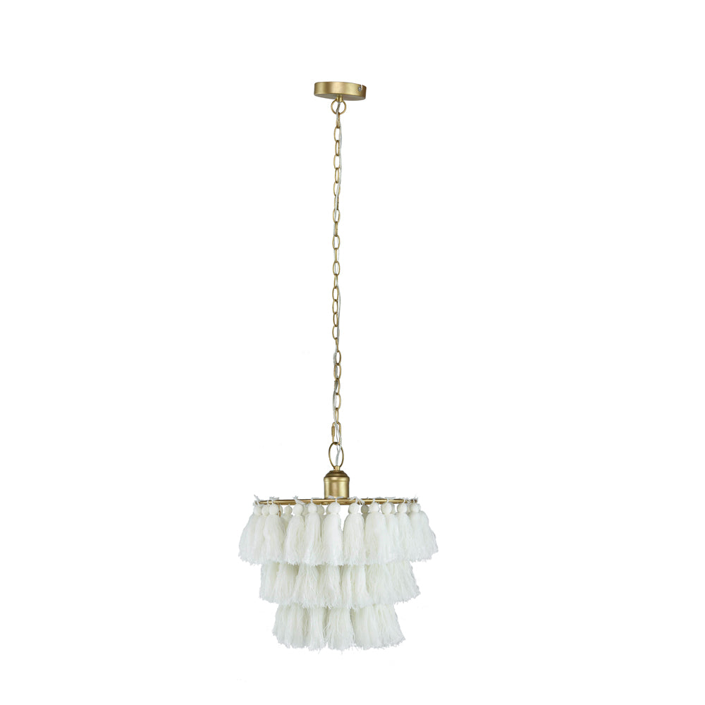 A&B Home Bundle of 20 14" x 19" Gold Iron and Cotton Thread Chandelier
