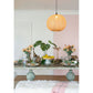 A&B Home Bundle of 28 22" x 14" 1-Light Round Woven Bamboo Chandelier
