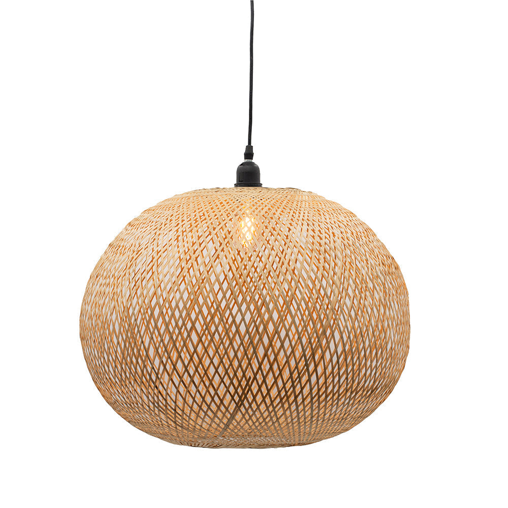 A&B Home Bundle of 28 22" x 14" 1-Light Round Woven Bamboo Chandelier