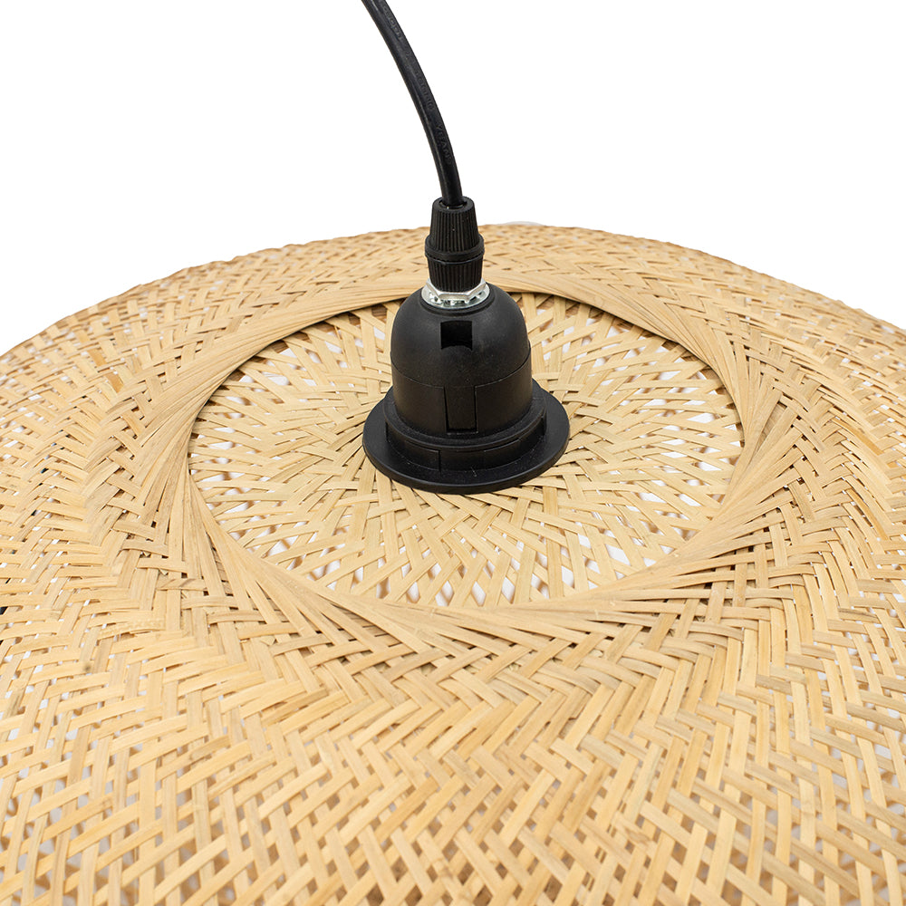 A&B Home Bundle of 28 22" x 14" 1-Light Round Woven Bamboo Chandelier