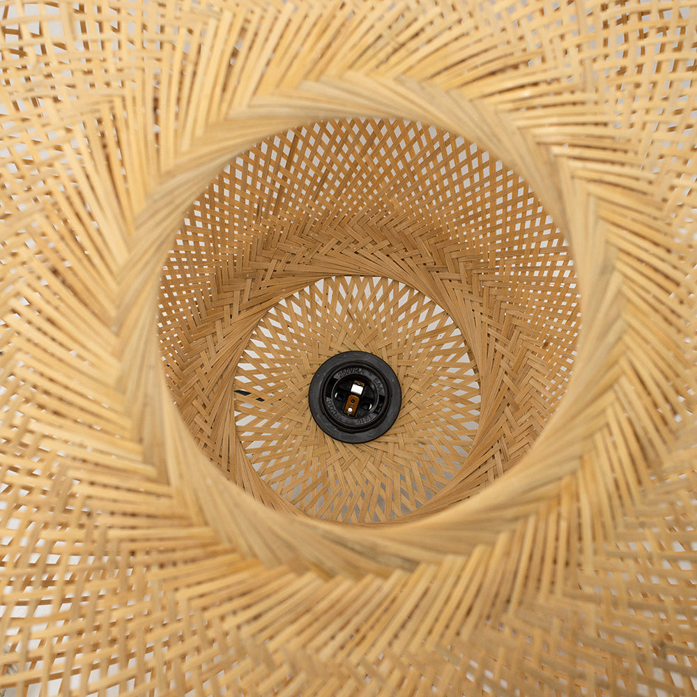 A&B Home Bundle of 28 22" x 14" 1-Light Round Woven Bamboo Chandelier