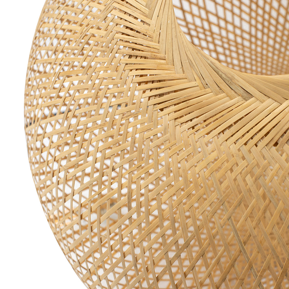 A&B Home Bundle of 28 22" x 14" 1-Light Round Woven Bamboo Chandelier
