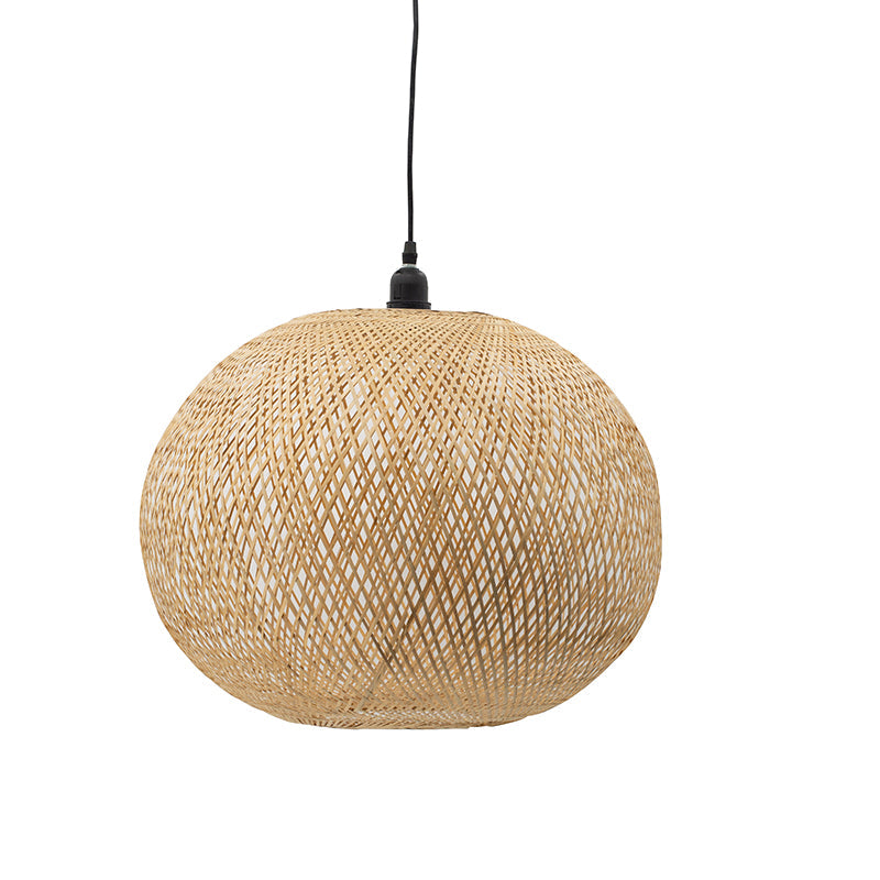 A&B Home Bundle of 28 22" x 14" 1-Light Round Woven Bamboo Chandelier
