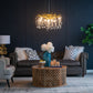 A&B Home Bundle of 3 24" x 20" Gold and Clear Chandelier