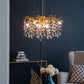 A&B Home Bundle of 3 24" x 20" Gold and Clear Chandelier