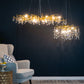 A&B Home Bundle of 3 24" x 20" Gold and Clear Chandelier