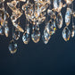 A&B Home Bundle of 3 24" x 20" Gold and Clear Chandelier