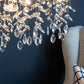 A&B Home Bundle of 3 24" x 20" Gold and Clear Chandelier