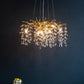 A&B Home Bundle of 3 24" x 20" Gold and Clear Chandelier