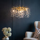 A&B Home Bundle of 3 24" x 20" Gold and Clear Chandelier