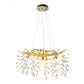 A&B Home Bundle of 3 24" x 20" Gold and Clear Chandelier