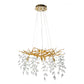 A&B Home Bundle of 3 24" x 20" Gold and Clear Chandelier