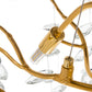 A&B Home Bundle of 3 24" x 20" Gold and Clear Chandelier
