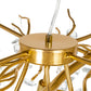 A&B Home Bundle of 3 24" x 20" Gold and Clear Chandelier