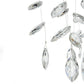A&B Home Bundle of 3 24" x 20" Gold and Clear Chandelier
