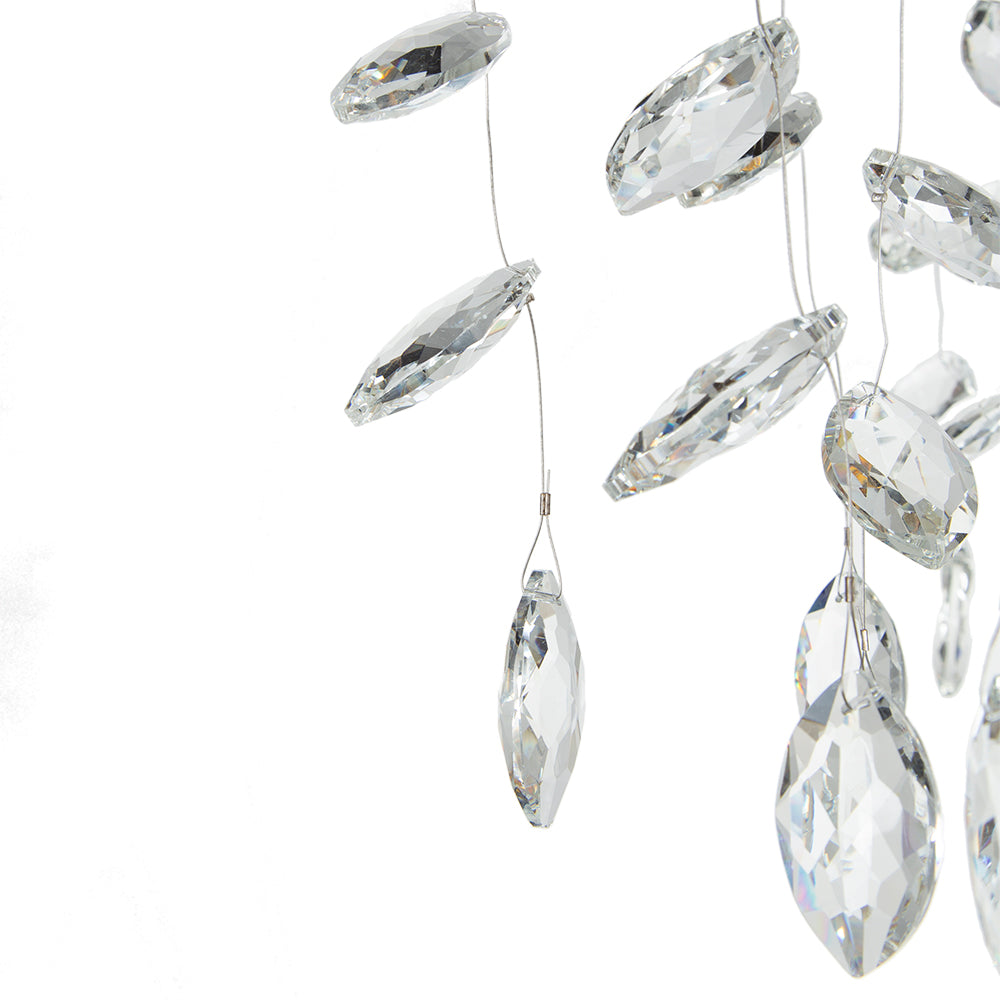 A&B Home Bundle of 3 24" x 20" Gold and Clear Chandelier
