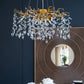 A&B Home Bundle of 3 24" x 20" Gold and Clear Chandelier